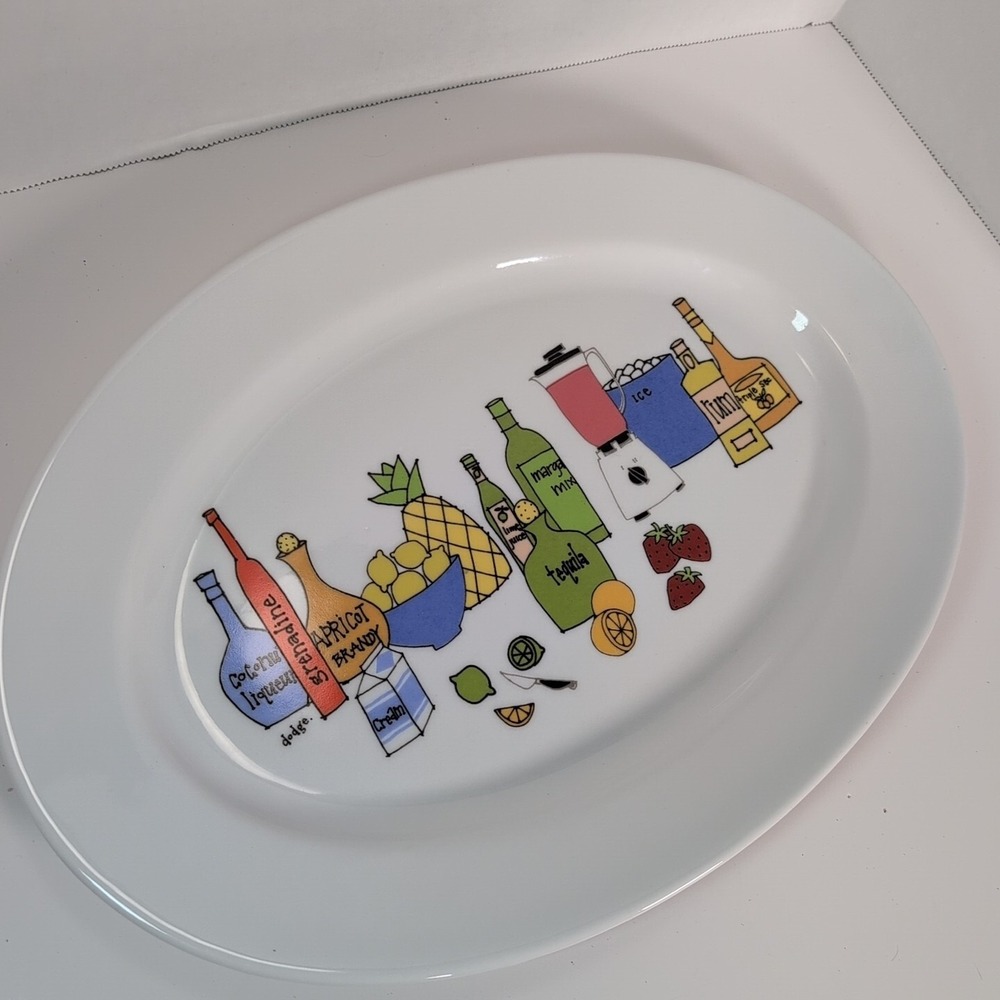 Porcelain Margarita Serving‎ Platter by Ursula Dodge for Signature Housewares